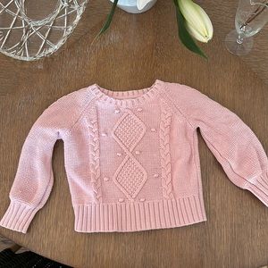 BabyGap 100% cotton pink sweater, size 4T